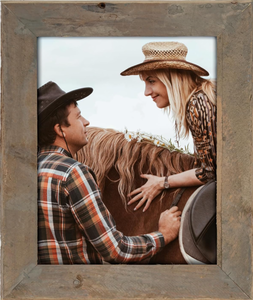 lot 279 image: Rustic Picture Frame, 100% Reclaimed Wood Frame with Tempered Glass, Certificate Document Frame
