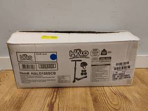 lot 3 image: NEW HALO RISE ABOVE SCOOTER WITH HELMET AND ELBOW & KNEE PADS