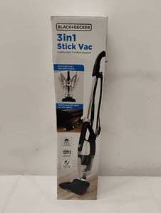 lot 65 image: NEW BLACK AND DECKER 3 IN 1 STICK VACUUM