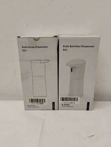 lot 44 image: 2 AUTO SANITIZER DISPENSERS