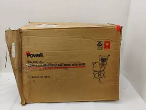 lot 89 image: NEW POWELL BIG AND TALL COPPER STAMPED BACK BAR STOOL WITH ARMS