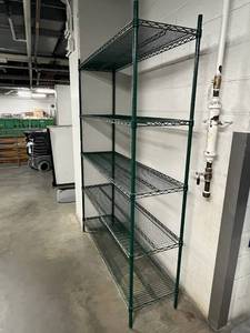 Industrial Green Epoxy Coated Shelving Unit (86 H x 60 W x 18 D) - Pay Online before Pick-up