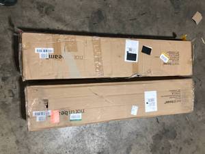 Lot of 2  northbeam 48 in. Distressed Floating Shelves 2-Piece Customer Returns See Pictures