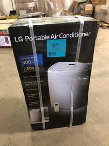 LG 7,000 BTU 115-Volt Portable Air Conditioner Cools 300 Sq. Ft. with Dehumidifier in White    Customer Returns See Pictures