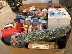 Gaylord of Assorted Tool Hardware and General Merchandise Various Models and Conditions  Customer Returns See Pictures
