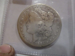 lot 4 image: 1891 Silver Morgan Dollar