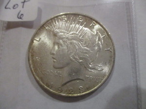 lot 6 image: Very Nice 1923 Silver Peace Dollar