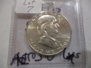 lot 7 image: AU 1962-D Franklin Half Dollar