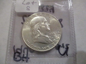 lot 8 image: AU 1949 Franklin Half Dollar