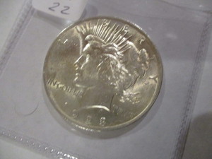 lot 22 image: Fine 1923 Silver Peace Dollar