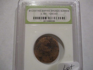 lot 29 image: Byzantine Empire Bronze Nummis- c. 491- 1200AD