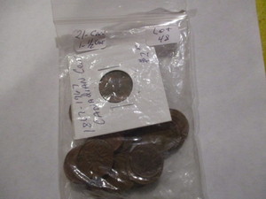 lot 48 image: Lot of 21 Canadian Cents and 1-1964 half cent