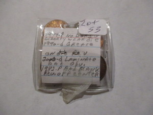 lot 53 image: Lot of 8 Error Coins