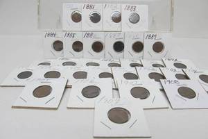 lot 57 image: Lot of 30 US Indian Head Pennies 1880-1909 Complete Run