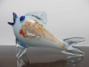 lot 60 image: Larger Size Hand Blown MURANO Art Glass Fish