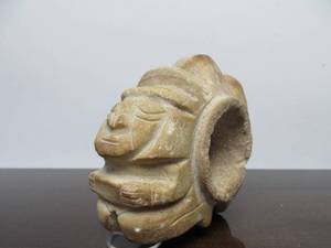 lot 79 image: Pre-Columbian Style Carved Stone Moche Mace Head 