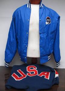 lot 142 image: 2 Vintage 1970s-80s Jackets - New York Giants & USA