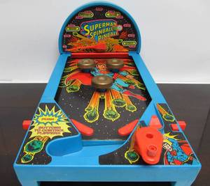 lot 207 image: Awesome Vintage 1970s SUPERMAN Spinball Pinball wOriginal Box