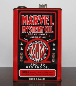 lot 219 image: Great Condition Old Vintage MARVEL Mystery Oil One Gallon Advertising Oil Can