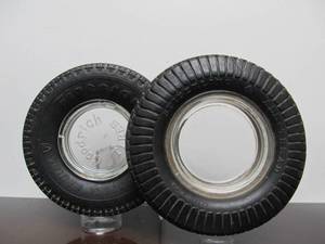 lot 237 image: 2 Vintage Tire Advertising Ashtrays
