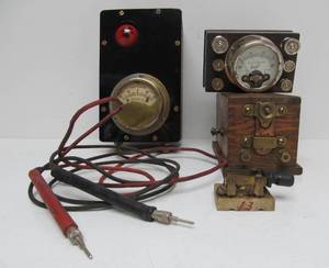 lot 245 image: Vintage Antique Meters, etc.