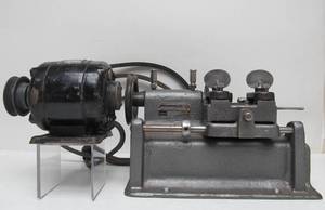 lot 246 image: Very Cool Excellent Condition Old Industrial Independent Lock Company Key Machine wMotor