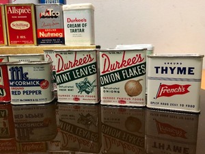 lot 328 image: Collection of Vintage Advertising Spice Tins
