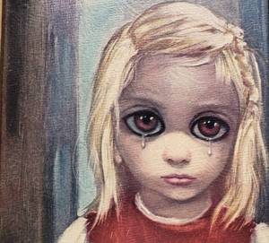 lot 278 image: Vintage 62 Margaret KEANE Big Eyes Rejected Art Print Original Frame 14