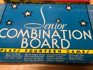 lot 374 image: 2 Old Antique Early 1900s Board Games & Senior Combination Board Game