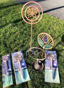 lot 376 image: Group of Copper Water Sculpture Yard Decorations