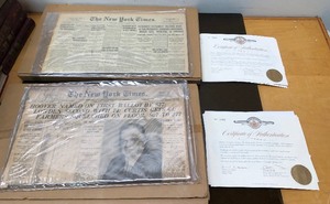 lot 393 image: Group of Historical Newspaper wCOAs