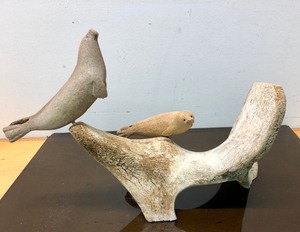 lot 407 image: Very Nice Inuit or Alaska Carved Bone & Antler Seal Sculpture