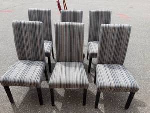 lot 2 image: Set Of 6-Parsons Dining Chairs-Like New 19x19x39