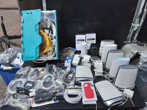 lot 29 image: Large Lot Of Wi-Fi Satellites, Orbis, Cords, More