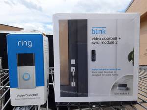 lot 31 image: NEW Blink & Ring (not new) Video Doorbells