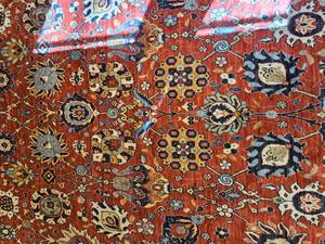 lot 7 image: Bold Red Karastan Wool Area Rug 8x10 5