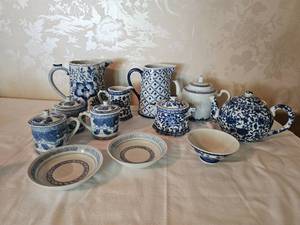 lot 71 image: Nippon Blue Porcelain TableServing ware