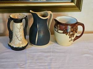 lot 56 image: Charming Earth Tone Decor Pitchers