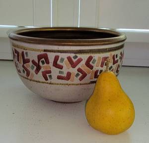 lot 98 image: Art Pottery Hand Decorated Centerpiece Bowl