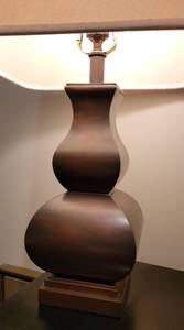 lot 16 image: Thomasville Oil Rubbed Asian Table Lamp