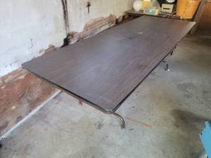 lot 136 image: Sturdy Vintage Wood Folding Table