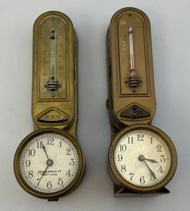 lot 11 image: Vintage Minneapolis Honeywell Clock Theremometer 1 (For Parts)
