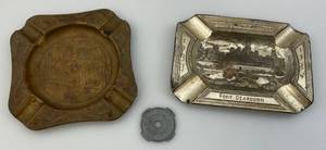 lot 23 image: Vintage 19331934 Chicago Worlds Fair Ashtrays & More