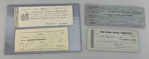 lot 24 image: Antique 1840s, 50s & 60S Pay Reciepts (VERY COOL)