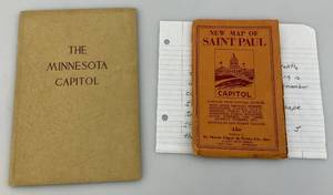 lot 25 image: 1930s40s St. Paul Map Has The 18 Trolley Lines On It & 1939 The Minnesota Capitol Book