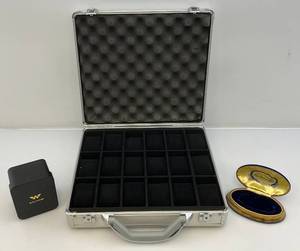 lot 26 image: Misc. Vintage Watch Holder Aluminum Case & More
