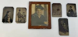 lot 32 image: Antique Tin Type Photos