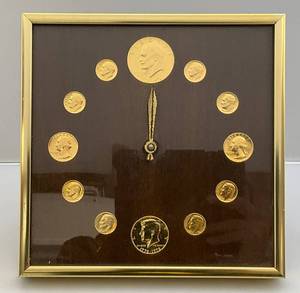 lot 41 image: Vintage Roxhall Coin Clock