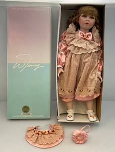 lot 53 image: Vintage William Tung Collection Hand Crafted Porcelain Doll (Ariel) 26 (NIB)