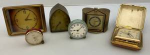lot 60 image: Misc. Vintage Miniature Clocks